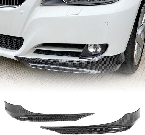 KIMISS 2PCS Front Bumper Spoiler,PP Front Bumper Lip Chin Splitter Carbon Fibre Pattern for 3 Series E90 4?Door Sedan 2009?2011(LCI Facelift Only) in Saudi Arabia