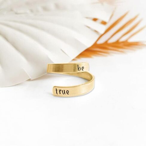 فراغات حلقة ملفوفة صغيرة من النحاس من ABBECIAO لختم المعادن والحرف اليدوية، مقاس الخاتم 8-10، 1/8 بوصة × 3 بوصة، عبوة من 12 قطعة in Kuwait