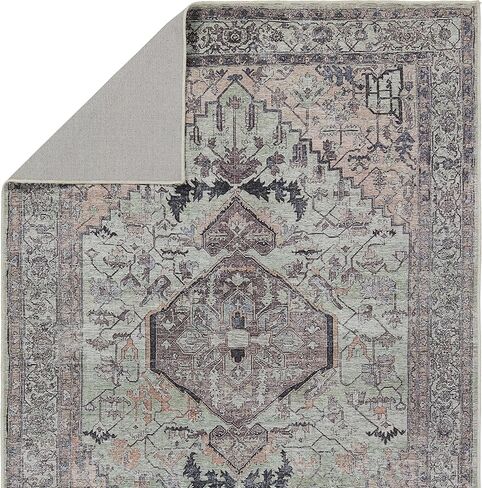 سجادة منطقة Jaipur Living Soft مقاس 5x8، بوهو، أخضر/بني داكن in Saudi Arabia