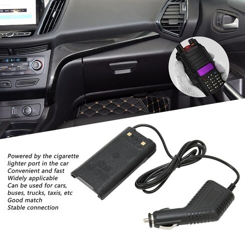 شاحن سيارة راديو ثنائي الاتجاه لـ Baofeng UV-9R Plus UV-9R Pro، شاحن سطح المكتب بقاعدة Walkie Talkie، مصدر طاقة لمنفذ ولاعة السجائر للحافلات والشاحنات وسيارات الأجرة in Saudi Arabia