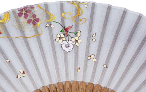 Amajiji امرأة عصرية ساحرة وأنيقة مصنوعة يدويًا من حرير الخيزران 8.27 بوصة (21 سم) مروحة يد جيب قابلة للطي، مروحة يد شفافة قابلة للطي مع أكياس حريرية/تغليف LXHSZ (LXHS-21) in Kuwait