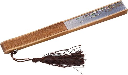 Amajiji امرأة عصرية ساحرة وأنيقة مصنوعة يدويًا من حرير الخيزران 8.27 بوصة (21 سم) مروحة يد جيب قابلة للطي، مروحة يد شفافة قابلة للطي مع أكياس حريرية/تغليف LXHSZ (LXHS-21) in Kuwait