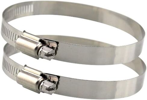 2 Pack 5-Inch Stainless Steel Hose Clamps, Duct Clamps, Dryer Vent Hose Clamp, Pipe Clamp, Worm Gear Clamps, Large Hose Clamps (118-140mm) in Saudi Arabia
