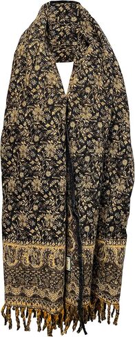 LUXURY HANDMADE OVERSIZE BLACK YELLOW COLOUR Yak Wool Shawl MEDITATION Blanket stole unisex Travel Wrap Soft gift for her in Kuwait