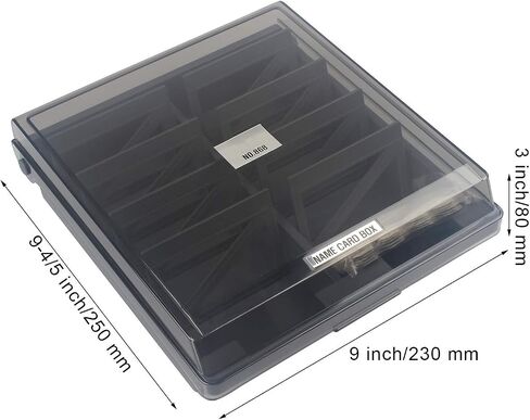 Catekro Business Card Holder Business Card Index Business Card Files Box Storage Box Magnetic Card Classification A-Z Index Four Compartment (500 cards) in Saudi Arabia
