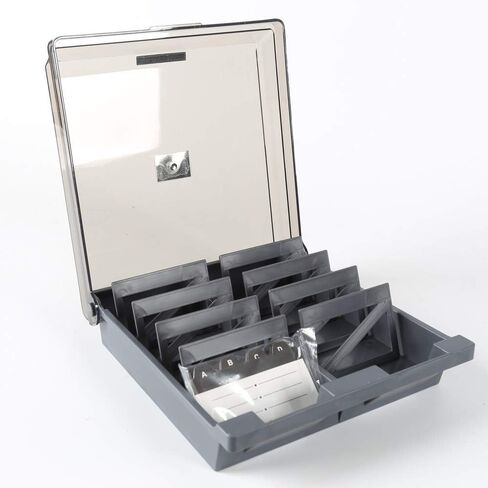 Catekro Business Card Holder Business Card Index Business Card Files Box Storage Box Magnetic Card Classification A-Z Index Four Compartment (500 cards) in Saudi Arabia