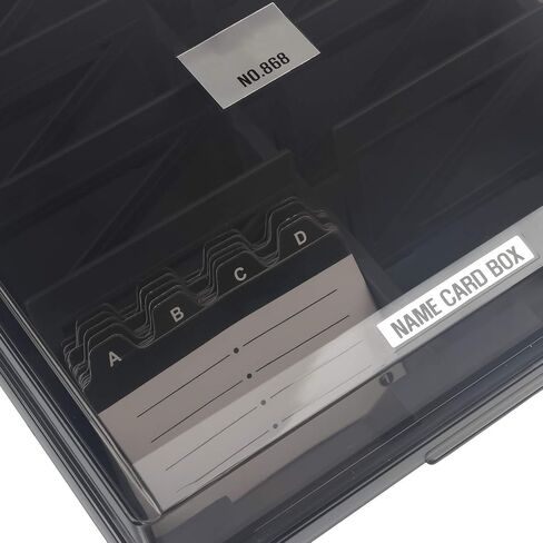 Catekro Business Card Holder Business Card Index Business Card Files Box Storage Box Magnetic Card Classification A-Z Index Four Compartment (500 cards) in Saudi Arabia