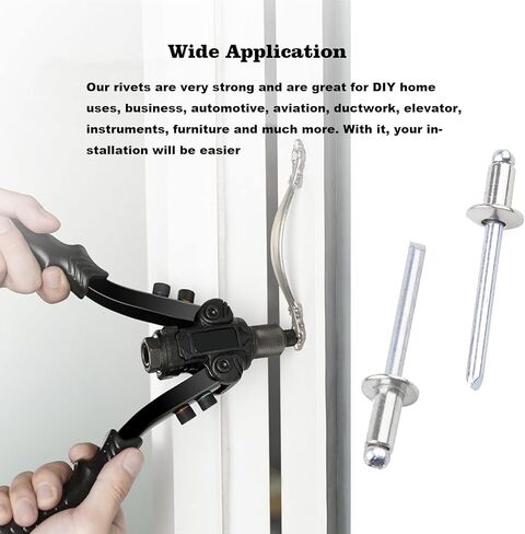 92 قطعة 6 مقاسات من المسامير العمياء، مجموعة متنوعة من المسامير البوبية بمقبض من الألومنيوم ومغزل فولاذي in Kuwait