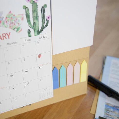 تقويم مكتب Asspring 2024 - تقويم مكتبي متعدد الوظائف قابل للطي 2024 مع جيب لكل شهر وتقويم مع لوحة مذكرة وتقويم مع ملاحظات لاصقة يناير 2024 - ديسمبر 2024، 9.8 بوصة × 8.6 بوصة، in Kuwait