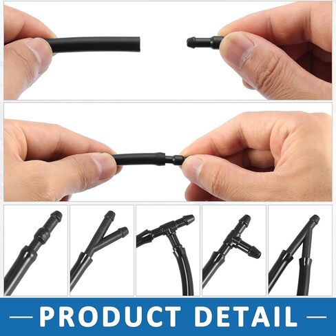 Windshield Washer Nozzle Kit Wiper Wash Spray Jet 76810-SZA-A01ZA for Honda Odyssey 2011-2013 Plastic (Set of 2) in Saudi Arabia