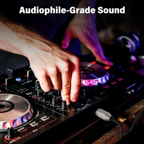 J&D Dual 1/4" to XLR, XLR Male to Dual 6.35mm TS Mono Plug Microphone Cables, Gold-Plated Connector Stereo Microphone Audio Converter Cables and XLR Y Splitter Cable, 3.3 ft in Saudi Arabia