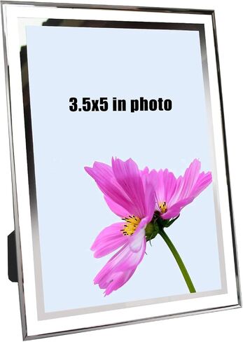 ABAJI 3.5x5 إطار زجاجي صورة صغيرة عالية الشفافية نمط عمودي وأفقي لرف المكتب وطاولة المكتب معرض الأسرة وديكور الزفاف أو العطلات in Kuwait