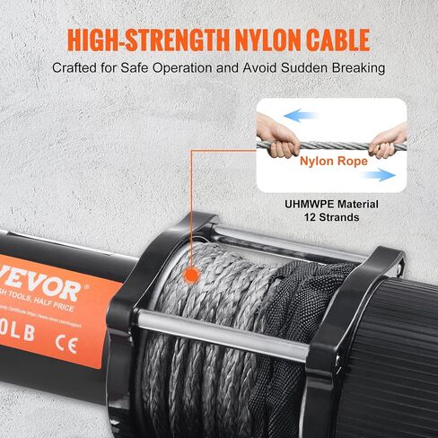VEVOR eWInch_Rep_02 Electric Winch, Nylon in Saudi Arabia