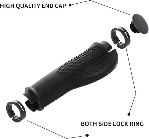 Bictmitc Bike Handlebar Grips, Ergonomic Bike Grips, Aluminum Double Lock-on, Anti-Slip Comfort Handlebar Grips, Suitable for Mountain, BMX, Scooter, City Bike Grip in Saudi Arabia