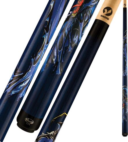Viking Blue Dragon 2 Piece 58" Pool Cue Stick, Blue Stain, 19 oz, Made in The USA, Billiard Cue Stick, Bar or House Use for Men and Women in Saudi Arabia