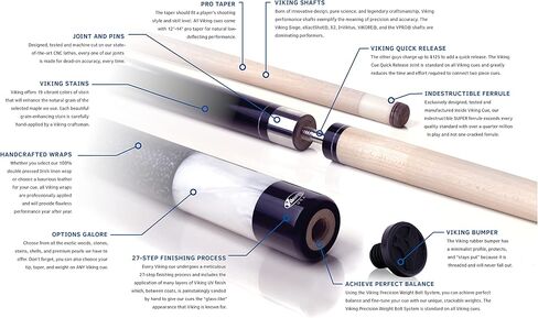 Viking Blue Dragon 2 Piece 58" Pool Cue Stick, Blue Stain, 19 oz, Made in The USA, Billiard Cue Stick, Bar or House Use for Men and Women in Saudi Arabia
