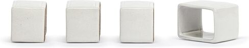 DEMDACO Write On Classic White 2.5 x 1.5 Stoneware Dry Erase Napkin Rings with Marker Set of 4 in Saudi Arabia