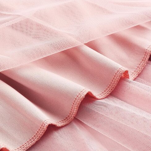 MS.ING Women's Tulle Skirt Fairy Elastic Waist Layered A-Line Midi Ruffle Mesh Skirt in Saudi Arabia