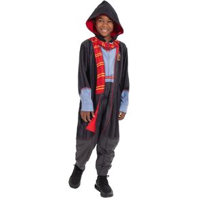 Harry Potter Gryffindor Fleece Zip Up Costume Coverall Big Kid