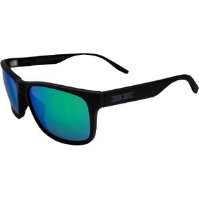 Epoch Delta Golf Sport Riding Sunglasses Black Frame Green Mirror Lenses