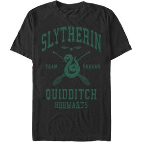 Harry Potter Men's Slytherin Quidditch Seeker T-Shirt, Black, 2X-Large