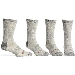 Ballston Medium Weight 86% Merino Wool Socks for Winter & Outdoor Hiking and Trekking - 4 Pairs for Men and Women