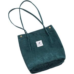 Belsmi Womens Corduroy Shoulder Tote Bag