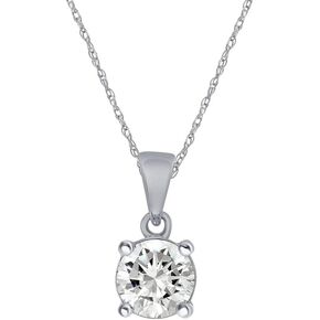 Lab Grown Diamond Solitaire Necklace for Women | 925 Sterling Silver Diamond Pendant Necklace | 1/6-1/3 CT. TW. Certified GH VS/SI Diamond Jewelry