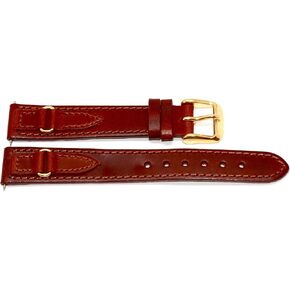 John Weitz 16mm Brown Oiled Leather Watch Band Strap W Metal Oval