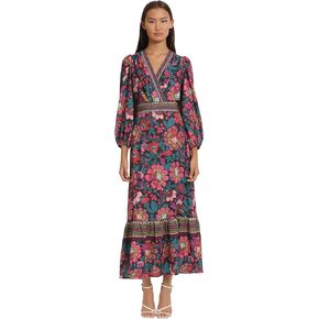 Donna Morgan Women's Surplus Bodice V-Neck Maxi Dress