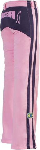 سروال فنون الدفاع عن النفس كابويرا البرازيلية الأصلية من JL - للنساء (وردي مع طباعة بيريمباو على طول الجانب الخلفي) in Kuwait