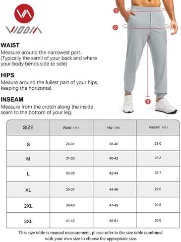 فيوديا سروال رياضي للرجال مع جيب بسحاب، سروال رياضي قابل للتمدد بقصة ضيقة للرجال للجري والتمارين الرياضية in Kuwait