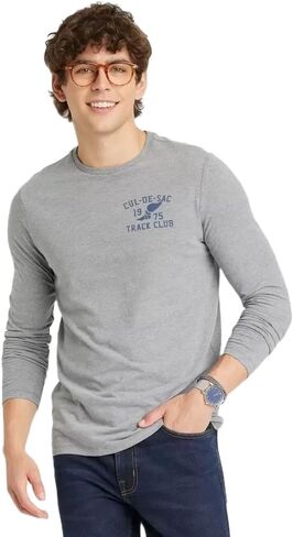 تي شيرت Lyndale مطبوع بأكمام طويلة للرجال من Goodfellow & Co - in Kuwait