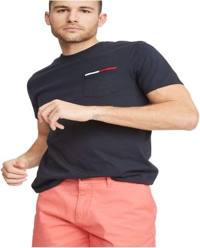 Tommy Hilfiger Men's Essential Short Sleeve Crewneck Flag Pocket T-shirt in Saudi Arabia