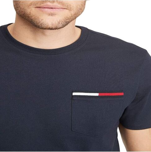 Tommy Hilfiger Men's Essential Short Sleeve Crewneck Flag Pocket T-shirt in Saudi Arabia