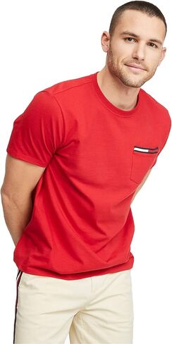 Tommy Hilfiger Men's Essential Short Sleeve Crewneck Flag Pocket T-shirt in Saudi Arabia