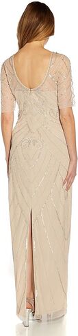 Adrianna Papell Women's Beaded Long Column Gown in Saudi Arabia