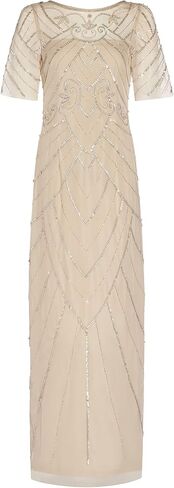 Adrianna Papell Women's Beaded Long Column Gown in Saudi Arabia