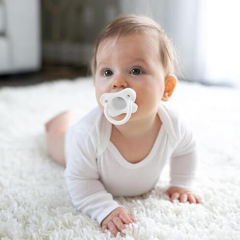 لهاية دكتور براون HappyPaci 100% من السيليكون، 0-6 أشهر، خالية من مادة BPA، أبيض، وردي، وردي فاتح، 3 قيراط in Saudi Arabia