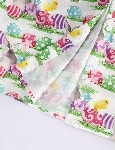 قمصان عيد الفصح هاواي للرجال لقضاء عطلة الربيع والصيف، قميص أرنب أرنب باتن كاجوال بأزرار لعيد الفصح in Kuwait