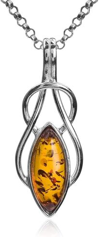 Ian and Valeri Co. Amber Sterling Silver Celtic Pendant Necklace Chain 18 Inches in Saudi Arabia