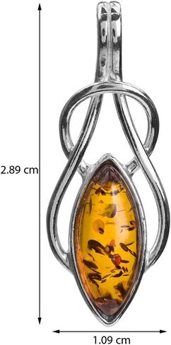 Ian and Valeri Co. Amber Sterling Silver Celtic Pendant Necklace Chain 18 Inches in Saudi Arabia