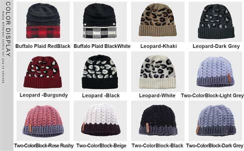 بوكيانيلي قبعة صغيرة سادة مصبوغة بالربط للنساء، قبعة شتوية منسوجة على شكل جمجمة، لون زهري داكن in Kuwait