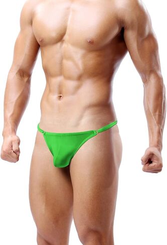 JEERLEEP Mens ice Silk Bikini Jockstrap G String T Back Thongs Briefs Adjustable Underwears in Saudi Arabia