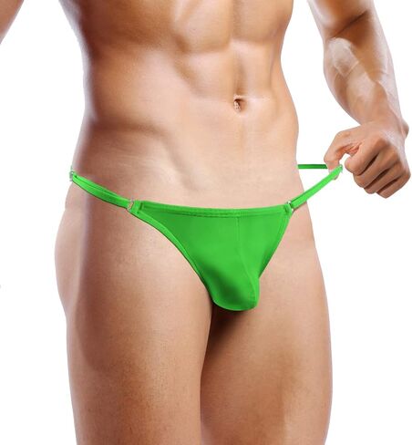 JEERLEEP Mens ice Silk Bikini Jockstrap G String T Back Thongs Briefs Adjustable Underwears in Saudi Arabia