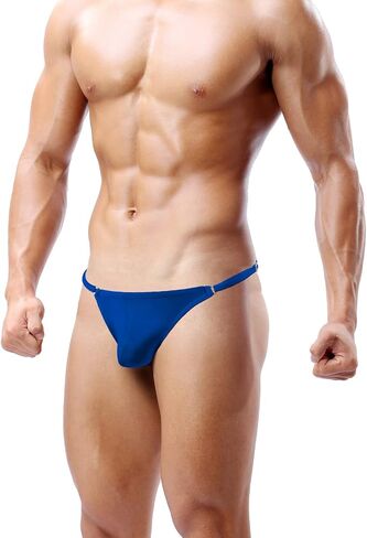 JEERLEEP Mens ice Silk Bikini Jockstrap G String T Back Thongs Briefs Adjustable Underwears in Saudi Arabia