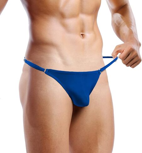 JEERLEEP Mens ice Silk Bikini Jockstrap G String T Back Thongs Briefs Adjustable Underwears in Saudi Arabia