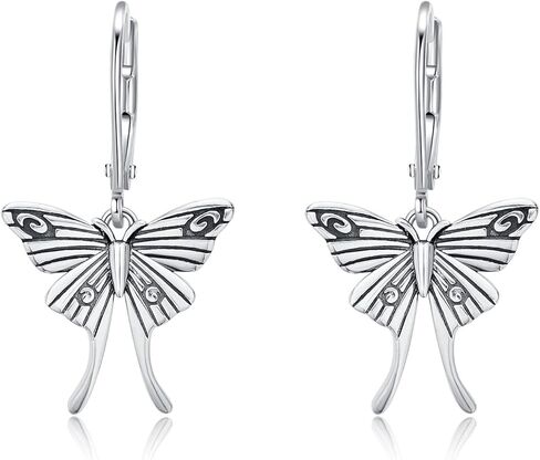 أقراط فينيكس/التنين/العثة/البومة/الذئب/قمر الشمس/الحصان/عثة لونا/بقرة المرتفعات/الذئب أقراط فضية كلاسيكية هدايا مجوهرات للنساء... in Kuwait