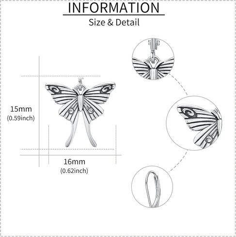 أقراط فينيكس/التنين/العثة/البومة/الذئب/قمر الشمس/الحصان/عثة لونا/بقرة المرتفعات/الذئب أقراط فضية كلاسيكية هدايا مجوهرات للنساء... in Kuwait