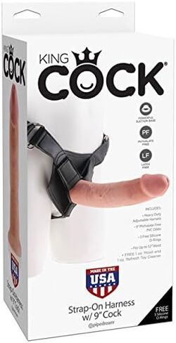 Pipedream King حزام على شكل قضيب مع قضيب، 8 بوصة، لحم in Kuwait